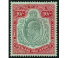SG80. 1908 10/- Green and red/green. Superb fresh well centred m