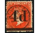 SG35.1881 4d on 1s Bright vermiliond. Superb used with excellent