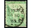 SG1b. 1899 '1/2 PENCE' on 1/2d Green. 'Wide Spacing'. Superb fin