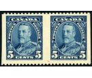 SG345a. 1935 5c Blue 'Imperforate Between, Horizontal Pair'. U/M