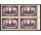 SG367. 1938 $1 Violet. Brilliant fresh U/M mint block of 4...