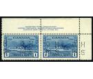 SG O150 1942 $1 Blue. Brilliant fresh U/M corner imprint sheet m