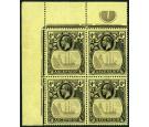 SG15a. 1924 4d Grey-black and black/yellow. 'Broken Mainmast'...