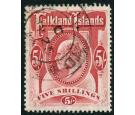 SG50. 1904 5/- Red. Very fine well centred used...