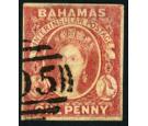 SG1. 1859 1d Reddish lake. Superb fine used...