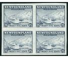 SG219a. 1932 25c Slate. 'Imperforate Pair'. Very fine mint block