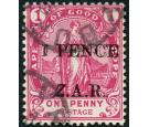 SG2a. 1899 '1 PENCE' on 1d Rose. Italic 'Z'. Superb fine used wi