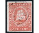 SG12. 1857 1c Dull red. Superb fine used...