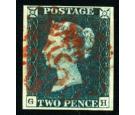 1840. 2d Pale blue. Plate 1. Lettered G-H. "Wotton-under-Edge" M