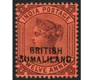 SG20b. 1903 12a Purple/red. 'SUMALILAND' for 'SOMALILAND'. Super