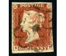 1841. 1d Red-brown. 'ALDERNEY M.X.' Superb fine...