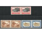 SG35-36. 1927 3d - 1/-. Superb fresh mint pairs...