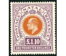 SG162. 1908 £1-10-0 Brown-orange and deep purple. Brilliant fre
