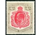 SG79. 1908 4/- Carmine and black. Superb fresh mint...