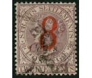 SG80. 1884 8 on8c on12c Brown-purple. Very fine used...