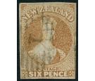 SG14. 1859 6d Pale brown. Very fine used...