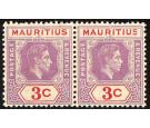SG253a. 1938 3c Reddish purple and scarlet. Sliced 'S' at right.