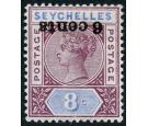 SG40a. 1901 6c on 8c Brown-purple and ultramarine. 'Surcharge In