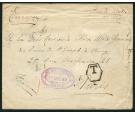 1890 Unstamped commercially used envelope to Paris, manuscript..