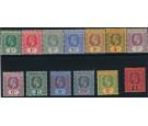 SG12-24. 1912 set of 13. Superb fresh mint...