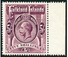 SG67b. 1916 5/- Maroon. Brilliant fresh U/M mint...