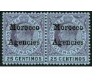 SG20b. 1903 25c Purple and black/blue. Broad top to 'M'. Brillia