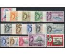 SG237-250 and 253. 1957 Set of 15. Brilliant fresh U/M mint...