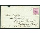 SG4. 1900 6d on 3d Magenta on cover to North Wales...