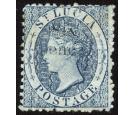 SG10. 1863 6d on (4d) Indigo. Extremely fine fresh mint...