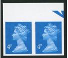 SG Y1669a. 1993 4d New blue. 'Imperforate Pair'. U/M sheet margi