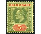 SG68. 1913 5/- Green and red/yellow. Superb fresh mint...