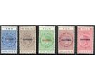 SG76-80. 1921 Set of 5. Choice superb fresh mint...