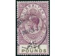 SG108. 1925 £5 Violet and black. Beautiful fine used example...