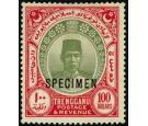 SG47s. 1921 $100 Green and scarlet 'SPECIMEN' Superb fresh mint.