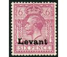 SG S6 Variety. 1916 6d Reddish-purple 'Overprint triple, 2 albin