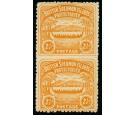 SG4a. 1907 2 1/2d Orange-yellow. 'Vertical Pair, Imperforate Bet