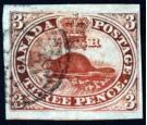 SG6. 1852 3d Deep red. Superb fine used...