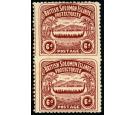 SG6a. 1907 6d Chocolate 'Vertical Pair, Imperforate Between'. Su