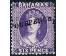 SG45. 1883 4d on 6d Deep violet. Superb fresh mint...