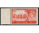 SG596ab. 1963 5/- Scarlet-vermilion. 'Printed on the gummed side