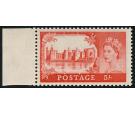 SG596ab. 1963 5/- Scarlet-vermilion. 'Printed on the gummed side