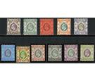 SG62-72. 1903 Set to $1. Brilliant fresh mint...