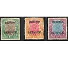 SG O11-O13. 1937 1r to 5r. Brilliant fresh U/M mint...