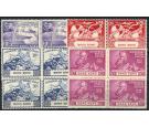 SG173-176. 1949 Set of 4. Superb fresh U/M mint blocks of 4...