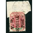 SG12 1900 1d Rose-red and green. Superb fine used on piece...