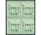 SG1. 1899 '1/2 PENCE' on 1/2d Green. Very fine U/M mint block of