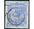 SG183. 1884 10/- Ultramarine. Superb well centred used...