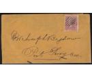 SG17. 1857 1/2d Deep rose. Affixed to clean, neat envelope...