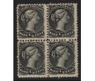 SG62. 1873 5c Black. Superb fresh mint block of four...