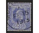 SG40a. 1907 2 1/2d Bright blue Wide 'A' in 'LEEWARD'. Choice use